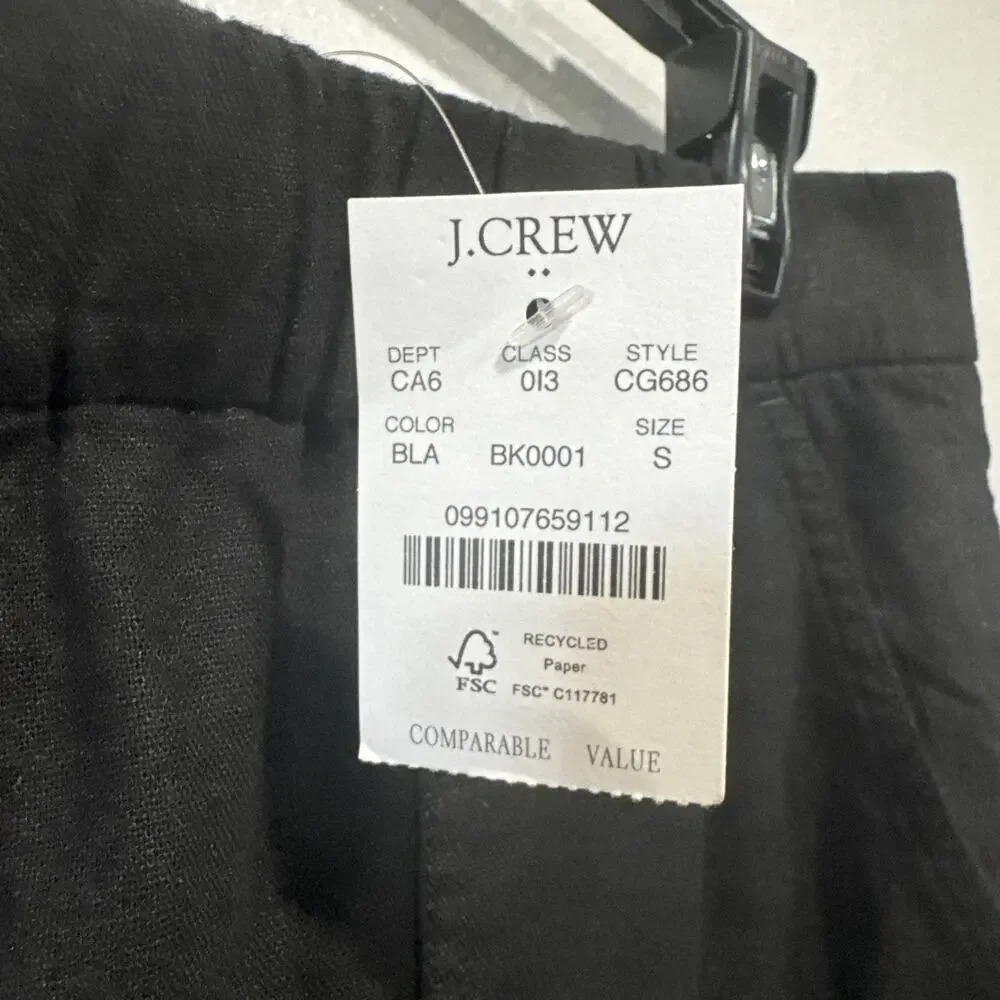 J. Crew Linen Blend Pull On Seaside Shorts Women Size S Pockets Casual Vacation - Picture 5 of 12